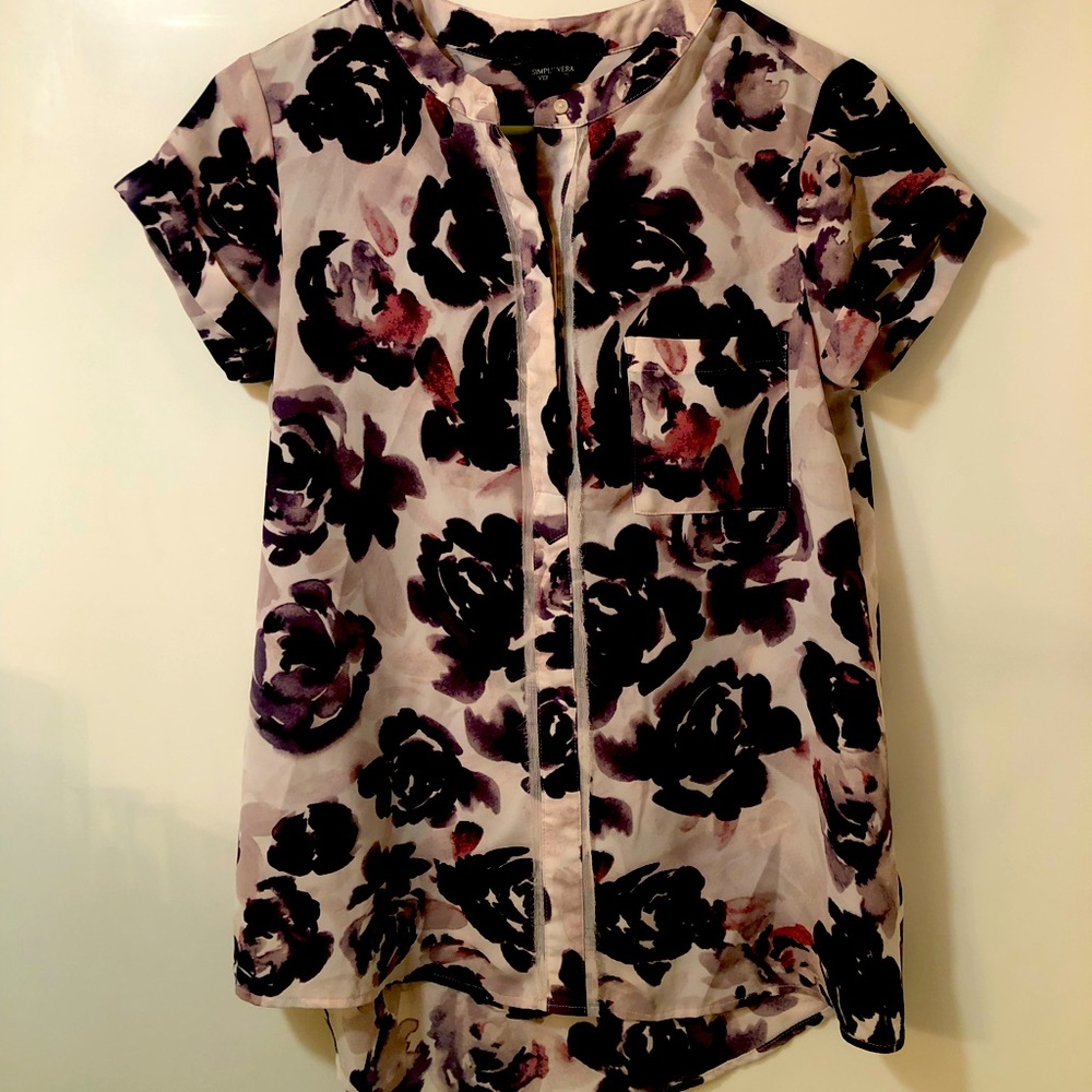 Simply Vera Wang Floral Blouse